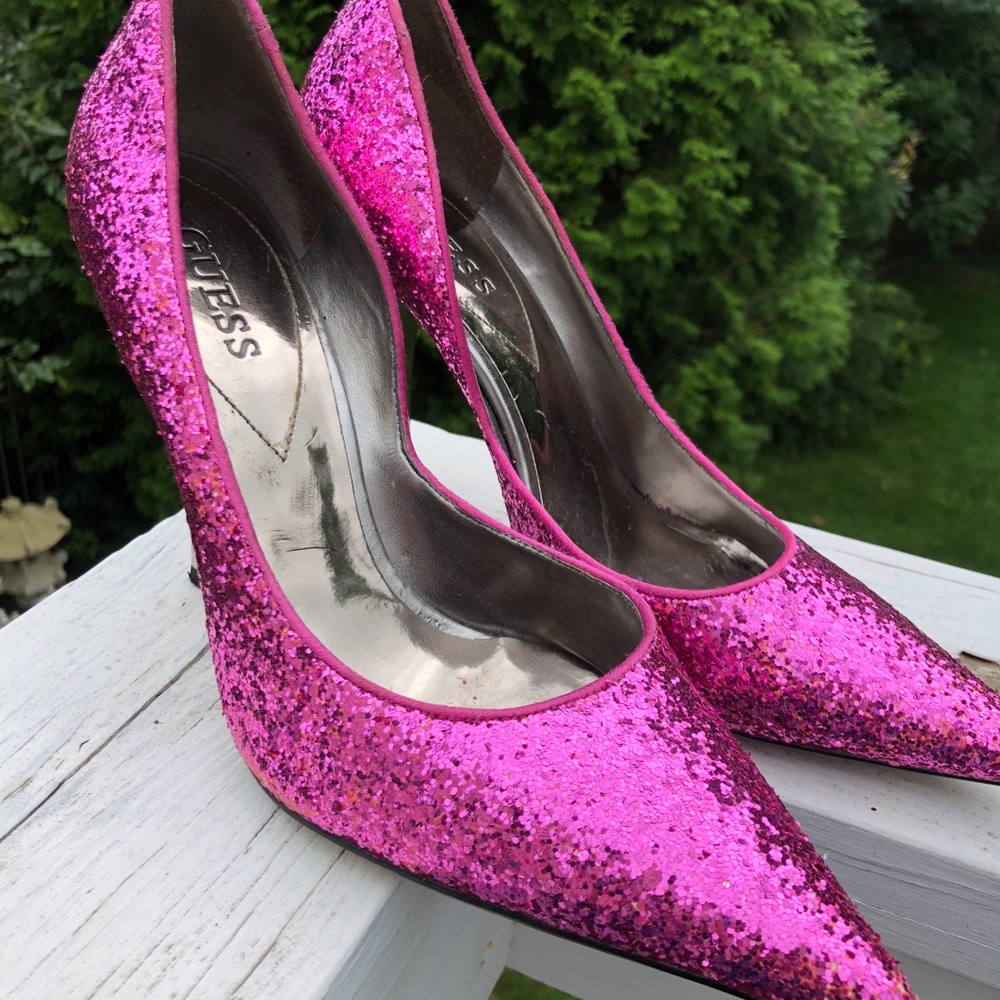 Guess glitter heels- pink